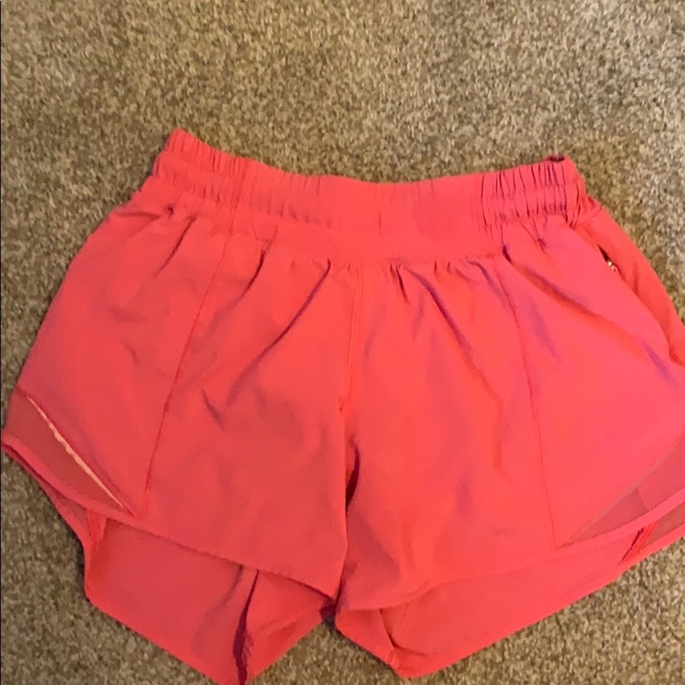 coral lulu shorts size 4!